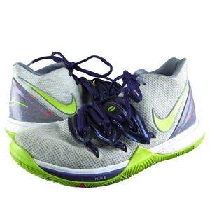 Nike Boys Sneaker Shoes Sz Y 5 Medium‎ Athletic Gray Fabric Lace Up